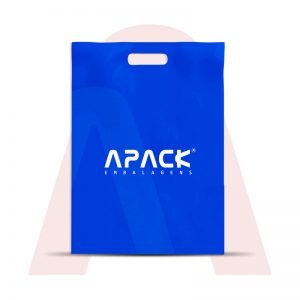 Sacola em Polietileno Alta Densidade Alça Vazada Azul Personalizada