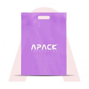 Sacola em Polietileno Alta Densidade Alça Vazada Lilás Personalizada