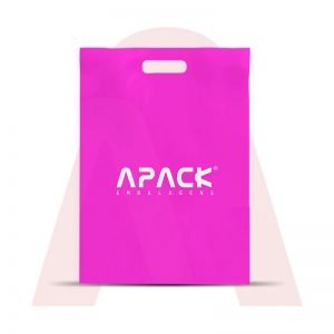 Sacola em Polietileno Alta Densidade Alça Vazada Pink Personalizada