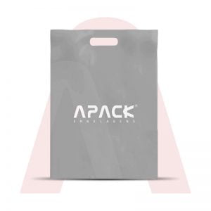 Sacola em Polietileno Alta Densidade Alça Vazada Prata Personalizada