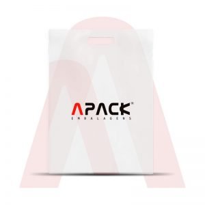 Sacola em Polietileno Alta Densidade Alça Vazada Transparente Personalizada