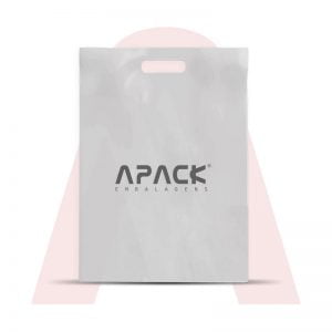 Sacolas em Polietileno Baixa Densidade Alça Vazada Prata