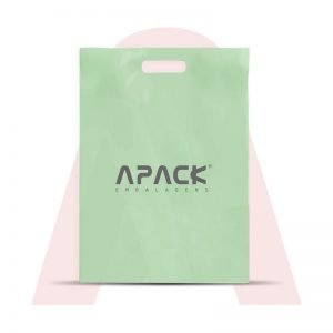 Sacolas em Polietileno Baixa Densidade Alça Vazada Verde Limão Personalizado