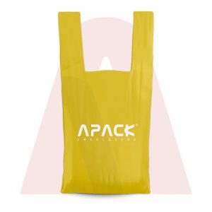 Sacola Polietileno Alta Densidade Alça Camiseta Amarela