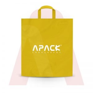 Sacolas Em Polietileno Alta Densidade com Alça Fita Amarela Personalizada