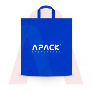 Sacolas Em Polietileno Alta Densidade com Alça Fita Azul