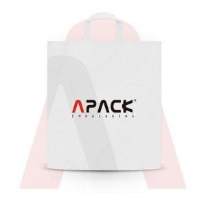 Sacolas Em Polietileno Alta Densidade com Alça Fita Branca