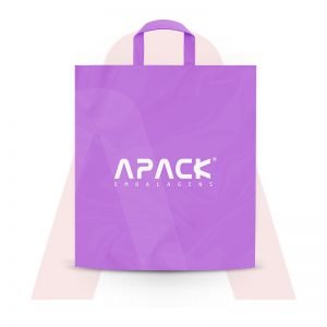 Sacolas Em Polietileno Alta Densidade com Alça Fita Lilás