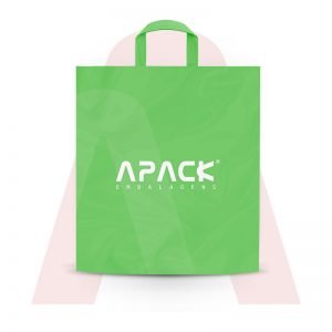 Sacolas Em Polietileno Alta Densidade com Alça Fita Verde Limão