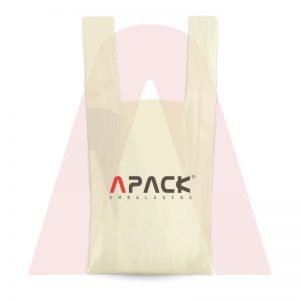 Sacola Polietileno Baixa Densidade Alça Camiseta Amarela Personalizada