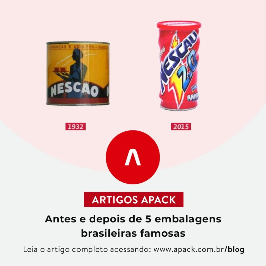 Antes e depois das embalagens