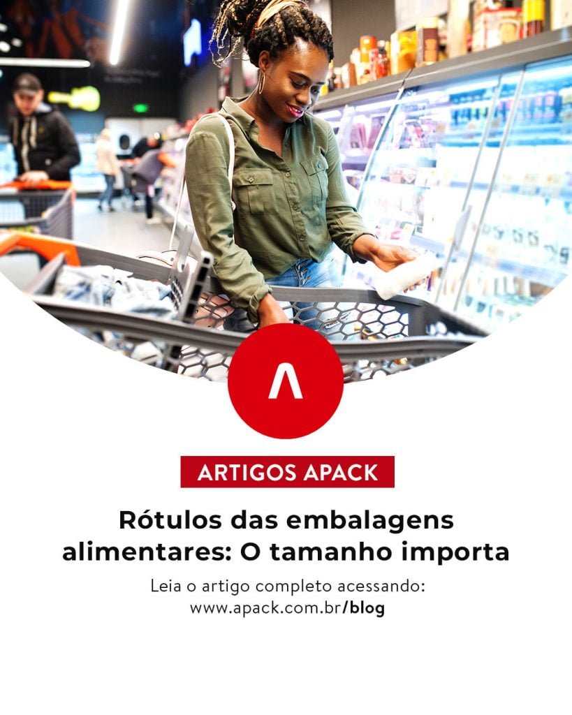 O tamanho dos rótulos das embalagens de alimentos