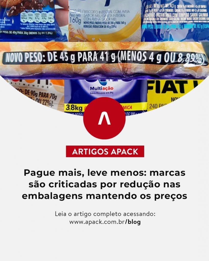 Redução de embalagens