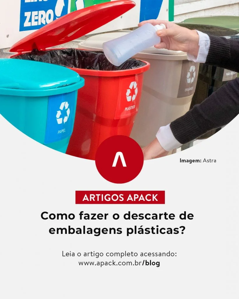 descarte de embalagens plásticas