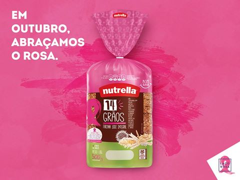 Embalagens do Nutrella no Outubro Rosa