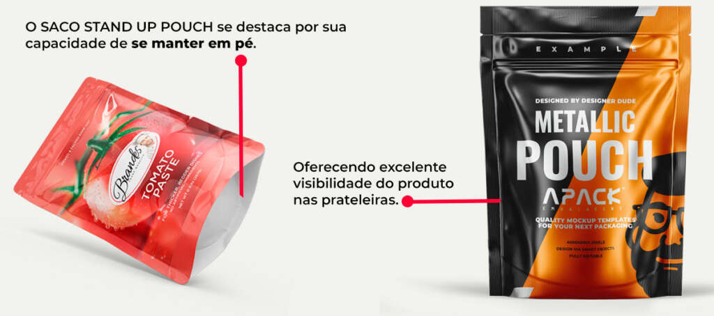 Saco Stand Up Pouch Apack Embalagens