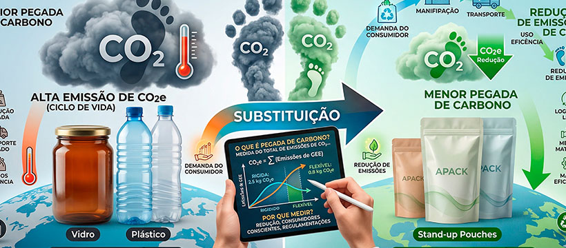 Cálculo de Pegada de Carbono_ Impacto da Substituição de Embalagens Rígidas por Flexíveis_